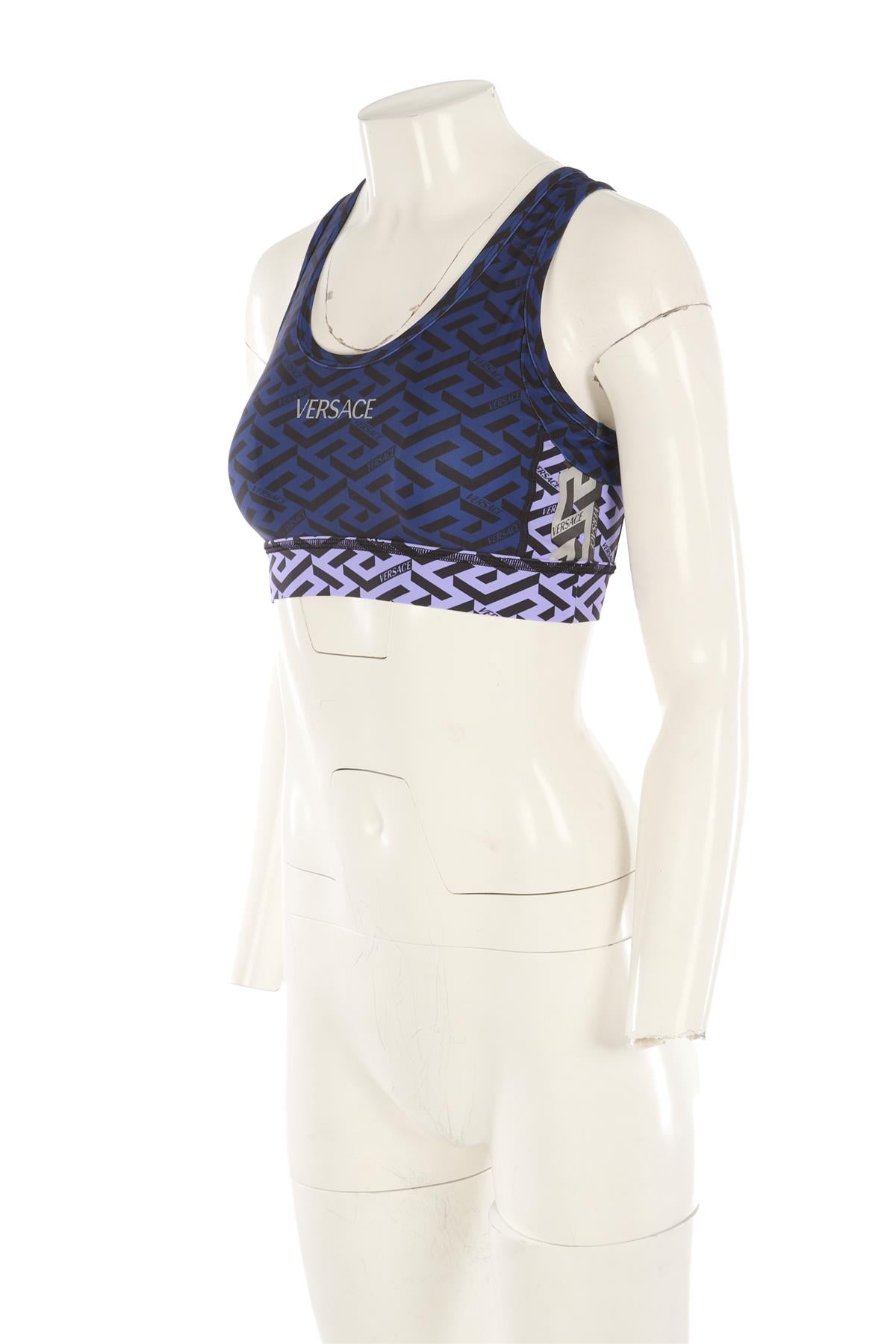 VERSACE NAVY JERSEY TOP MEDIUM