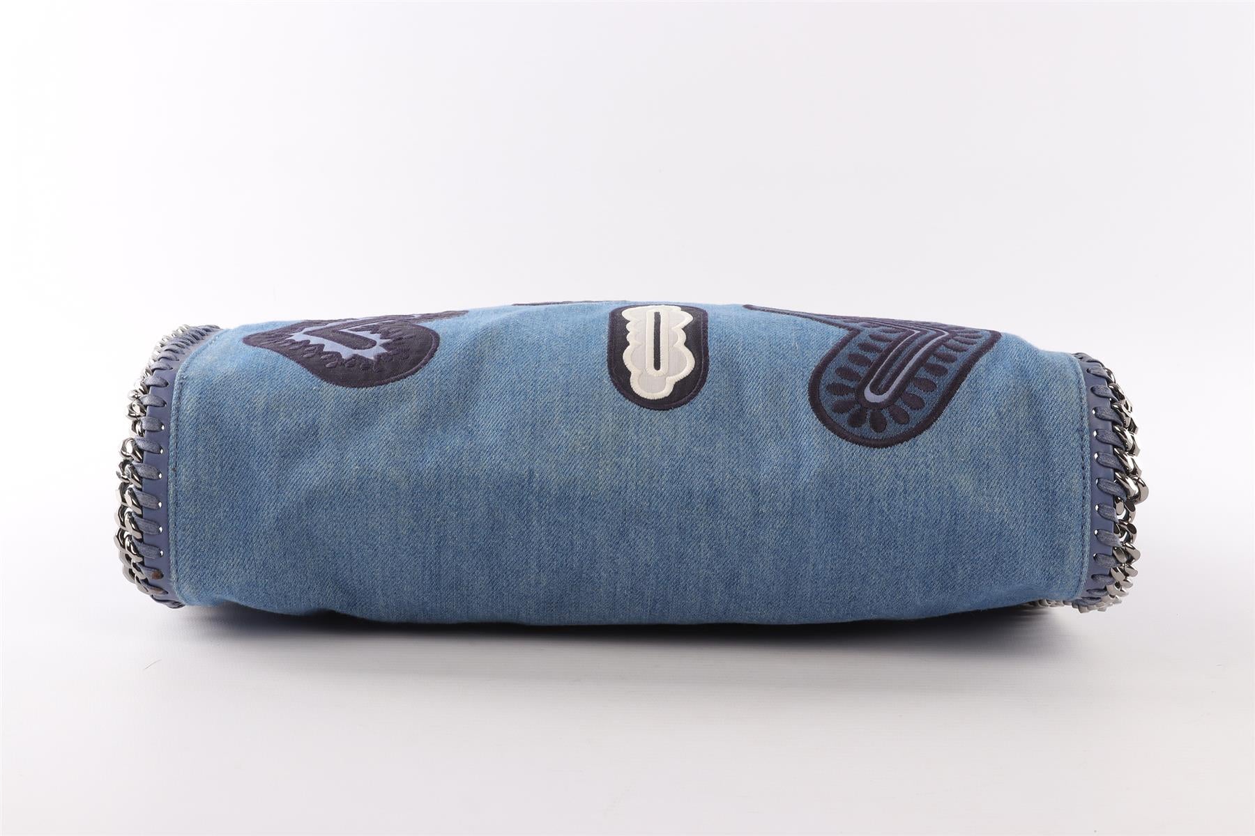 STELLA MCCARTNEY BLUE FALABELLA DENIM SHOULDER BAG