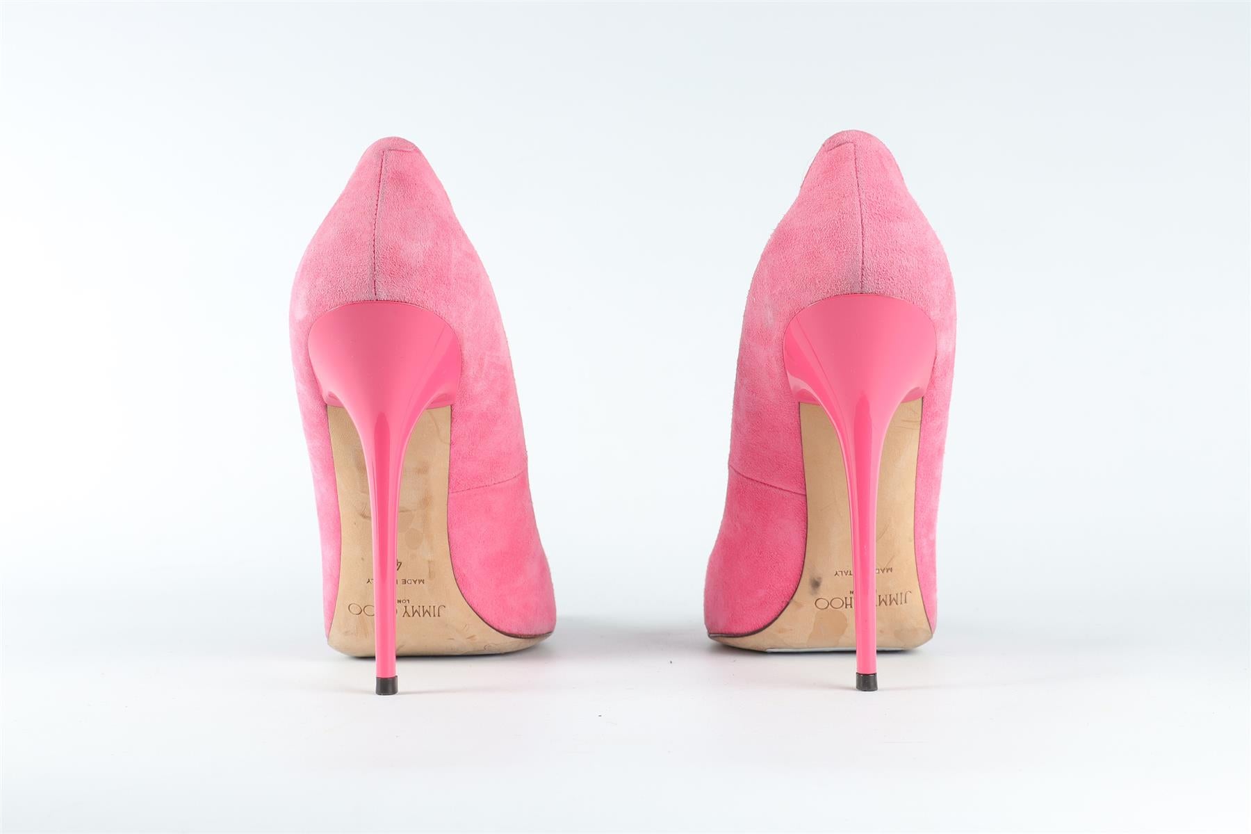 JIMMY CHOO PINK SUEDE PUMPS EU 40 UK 7 US 10