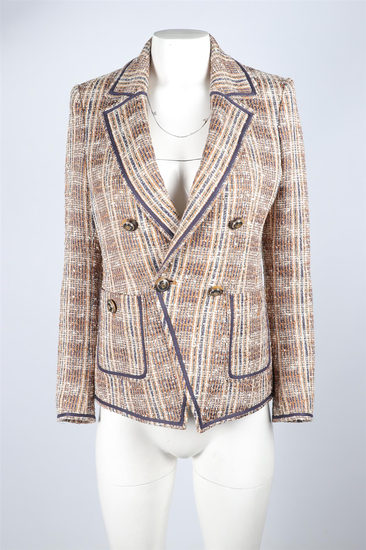 VERONICA BEARD MULTI TWEED BLAZER US 6 UK 10