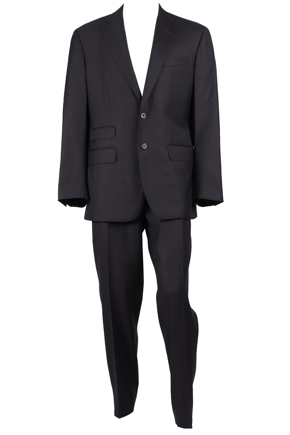 THOM SWEENEY NAVY MEN'S WOOL TWO PIECE SUIT EU 54