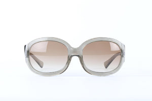ALAIN MIKLI BEIGE OVAL FRAME ACETATE SUNGLASSES