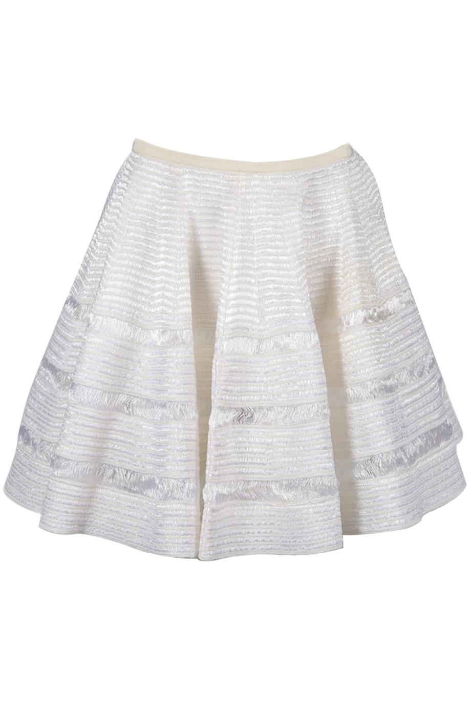 AZZEDINE ALAÏA RAFFIA MINI SKIRT FR 36 UK 8