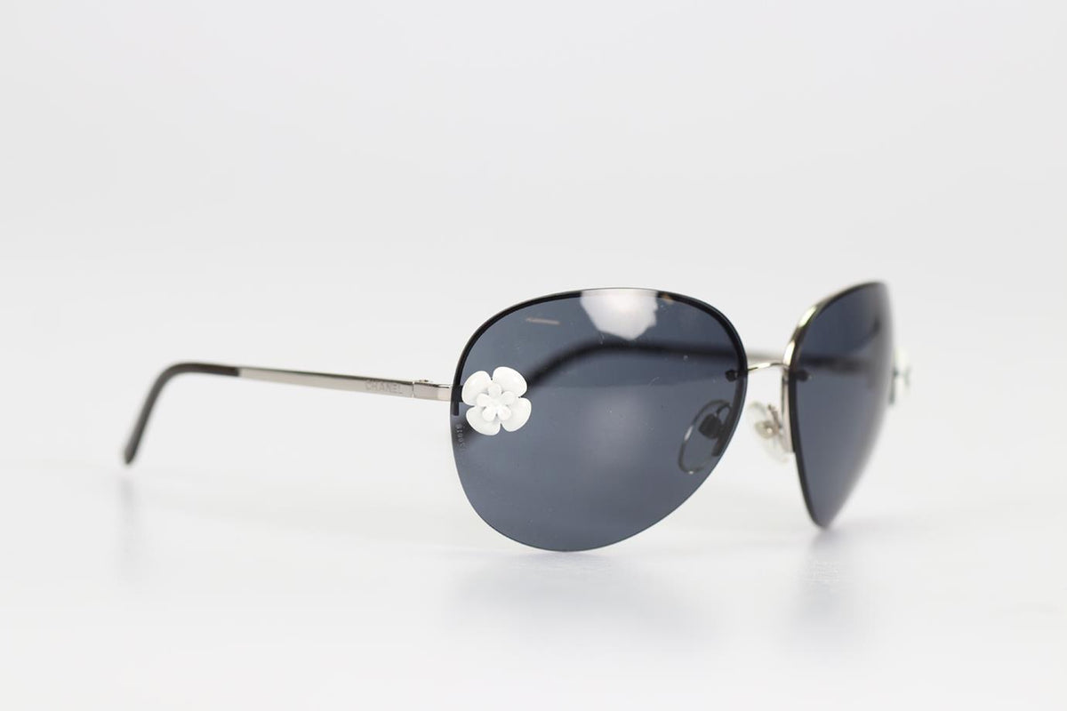 CHANEL ROUND FRAME METAL SUNGLASSES