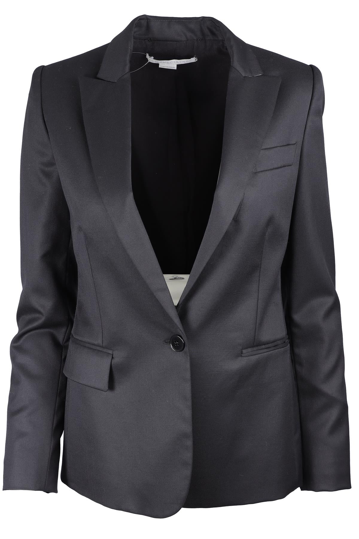 STELLA MCCARTNEY BLACK WOOL BLAZER IT 36 UK 4