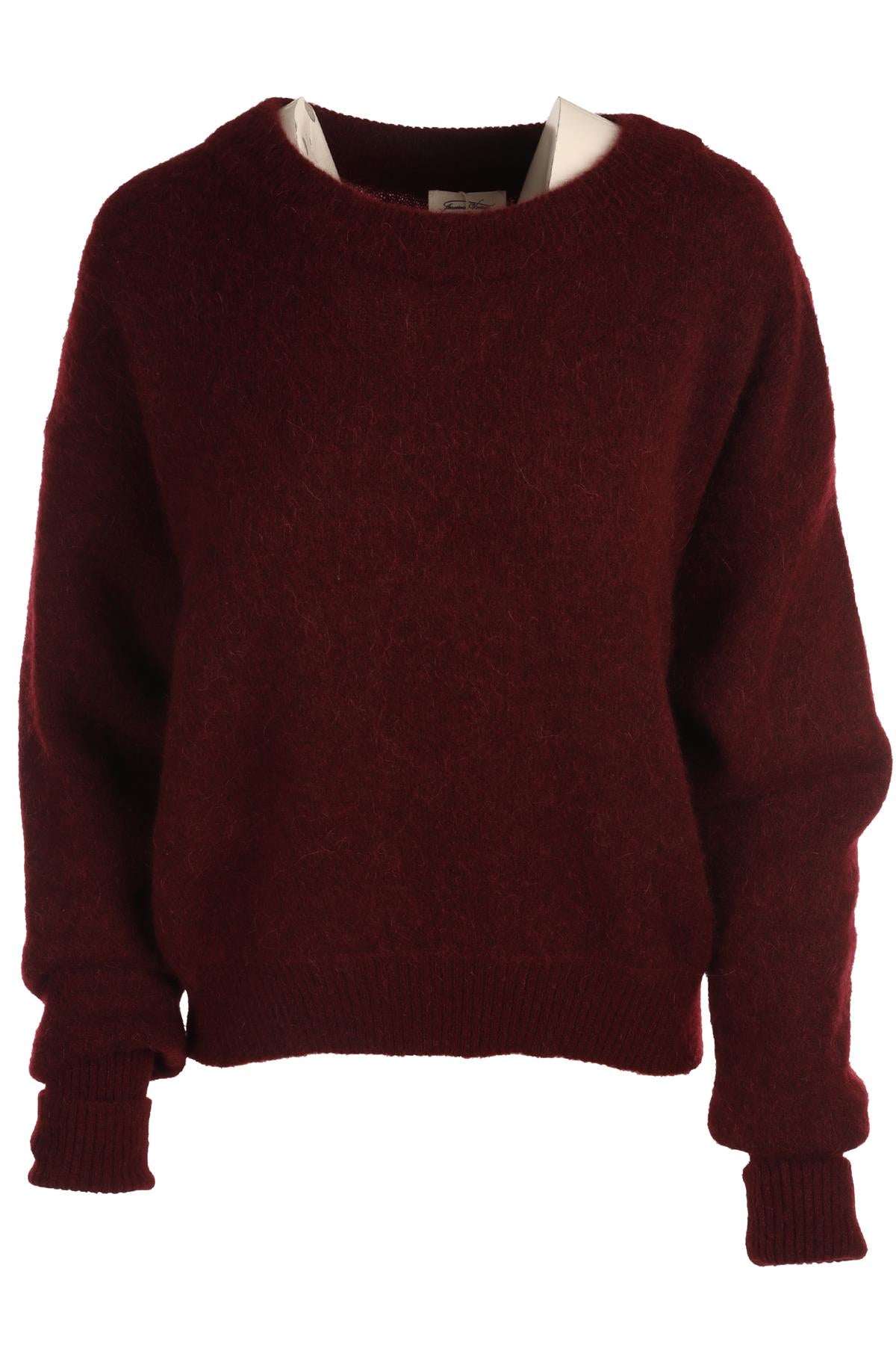 AMERICAN VINTAGE RED WOOL SWEATER XSMALL/SMALL