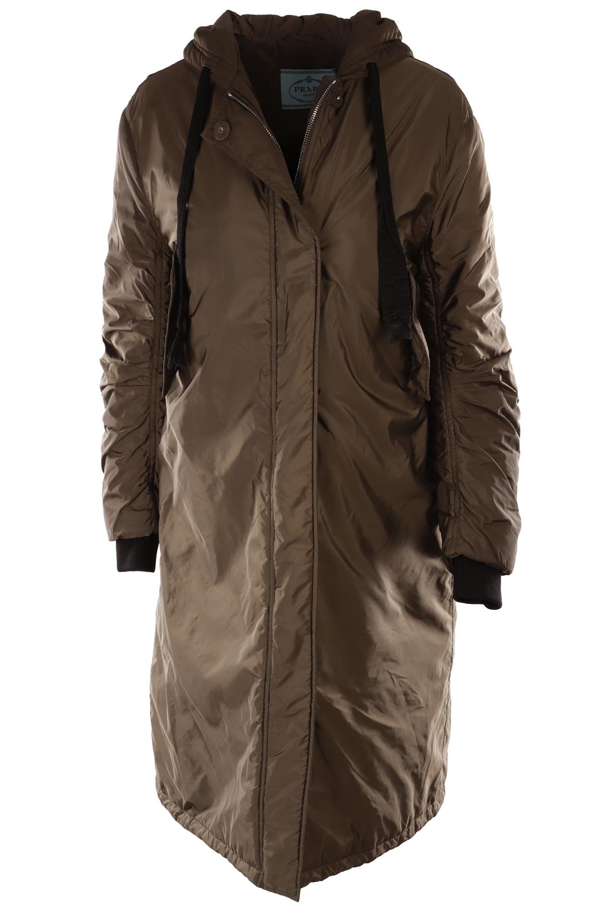 PRADA GREEN PADDED SHELL COAT IT 38 UK 6