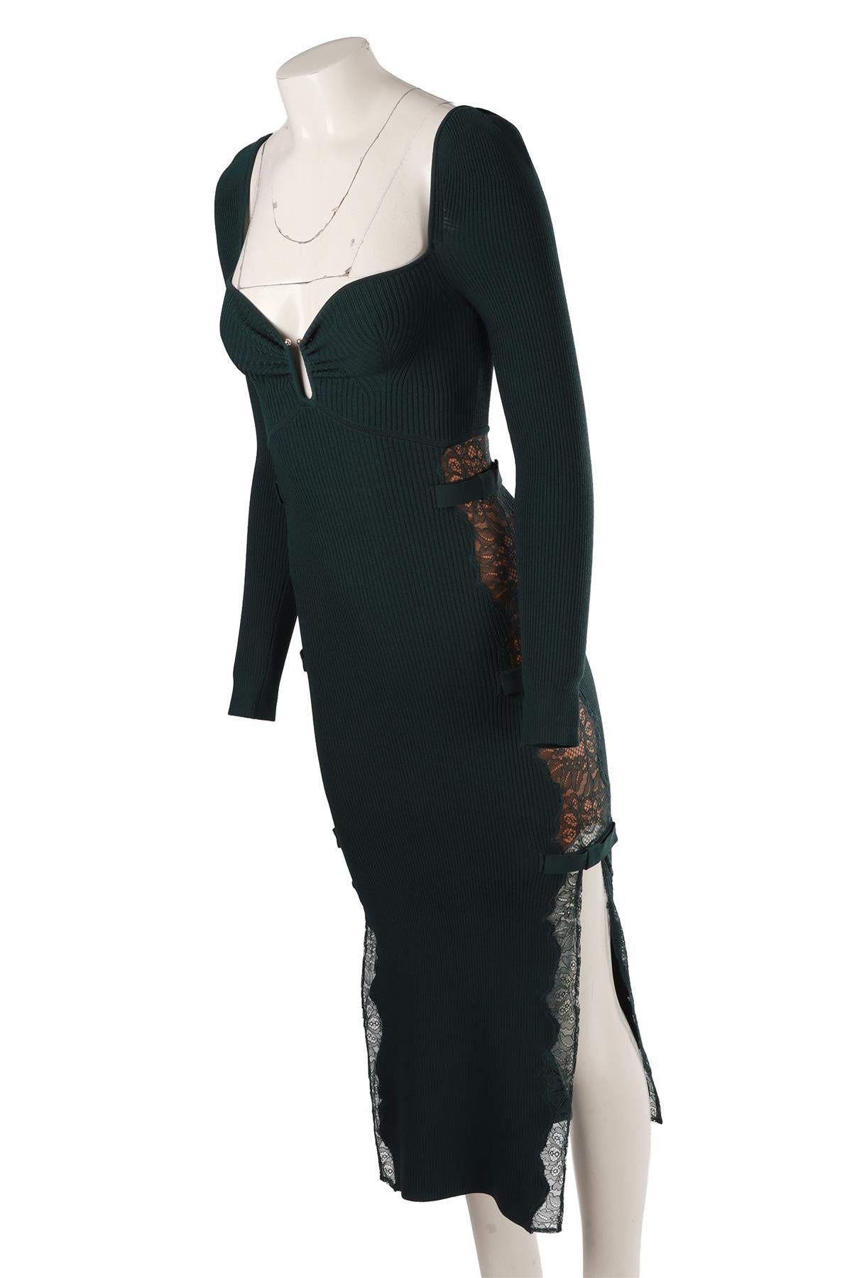 GREEN KNIT MAXI DRESS