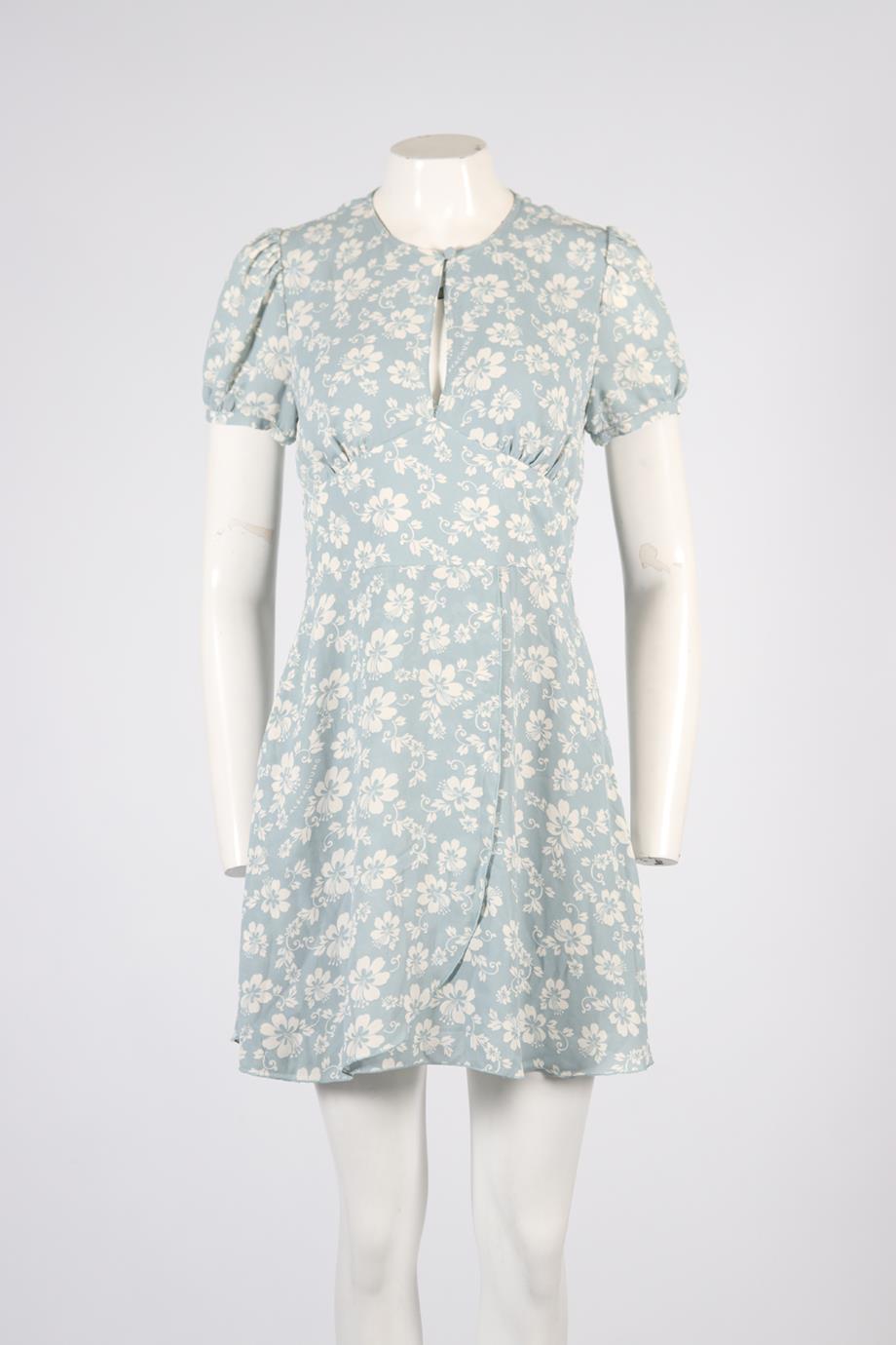 ALEXA CHUNG FLORAL PRINT CREPE MINI DRESS UK 12
