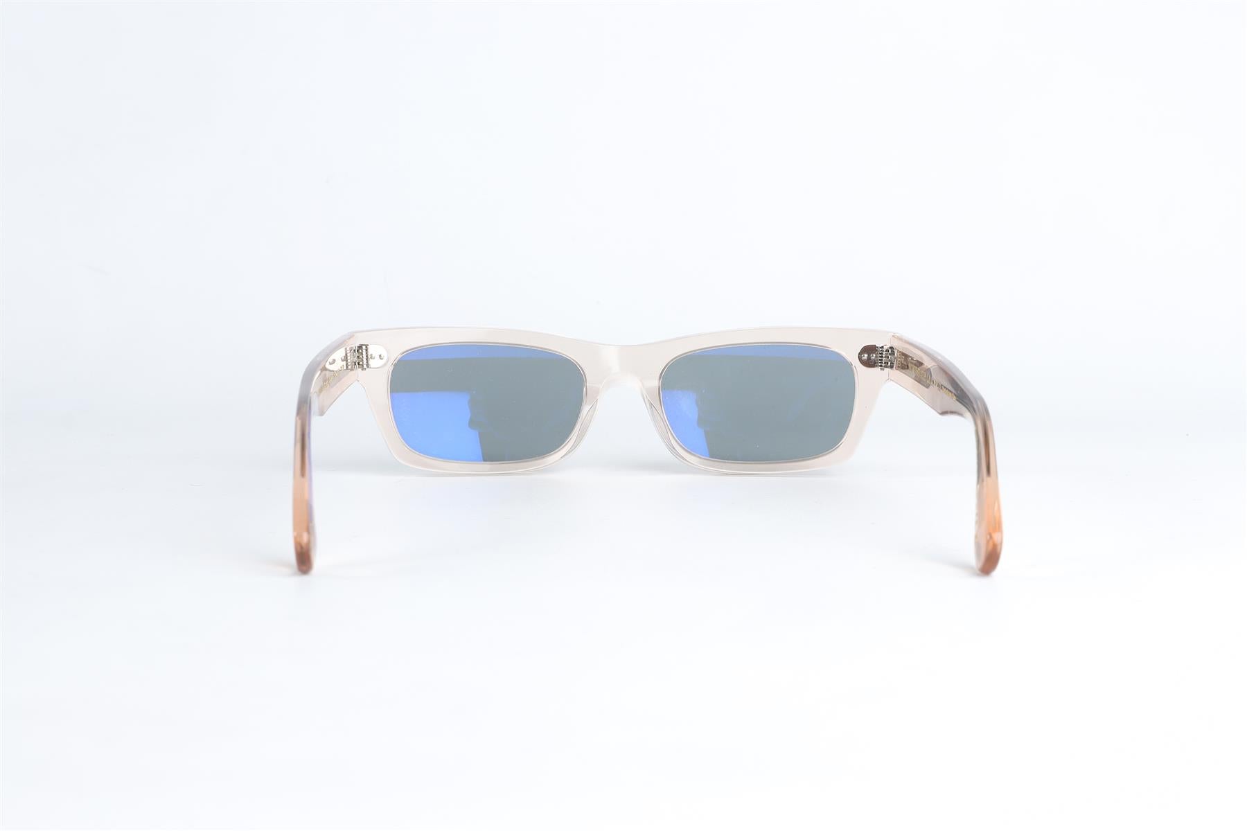 OLIVER PEOPLES NUDE RECTANGLE FRAME ACETATE SUNGLASSES
