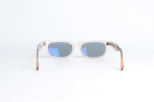 OLIVER PEOPLES NUDE RECTANGLE FRAME ACETATE SUNGLASSES
