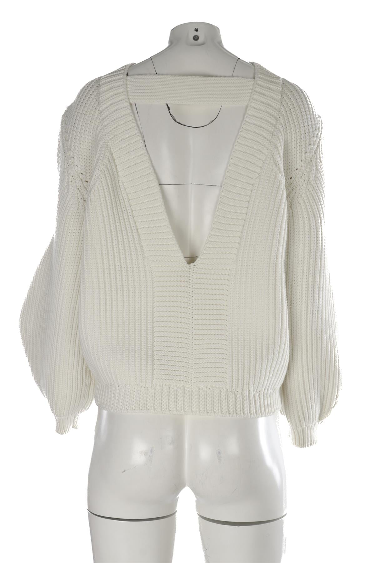 VICTORIA BECKHAM IVORY WOOL SWEATER UK 8