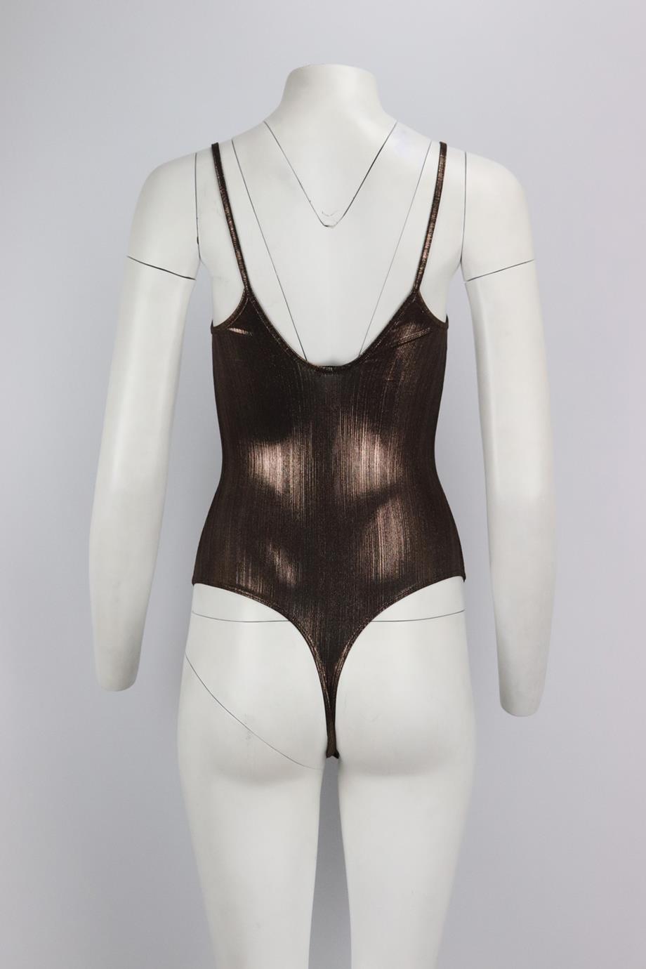 ALIX METALLIC STRETCH BODYSUIT SMALL