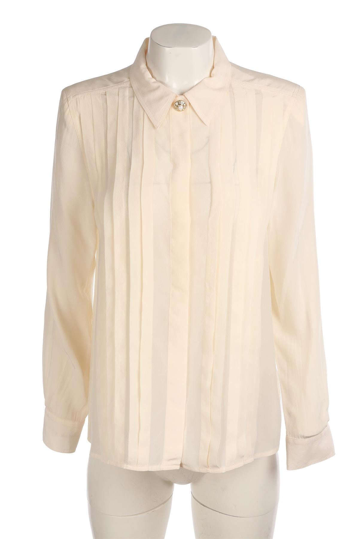 ALESSANDRA RICH CREAM SILK SHIRT IT 40 UK 8