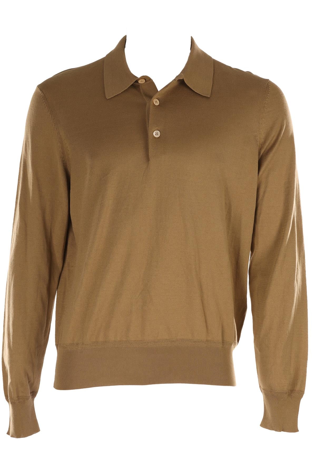 TOM FORD GREEN MEN'S COTTON POLO SWEATER IT 48 UK/US CHEST 38