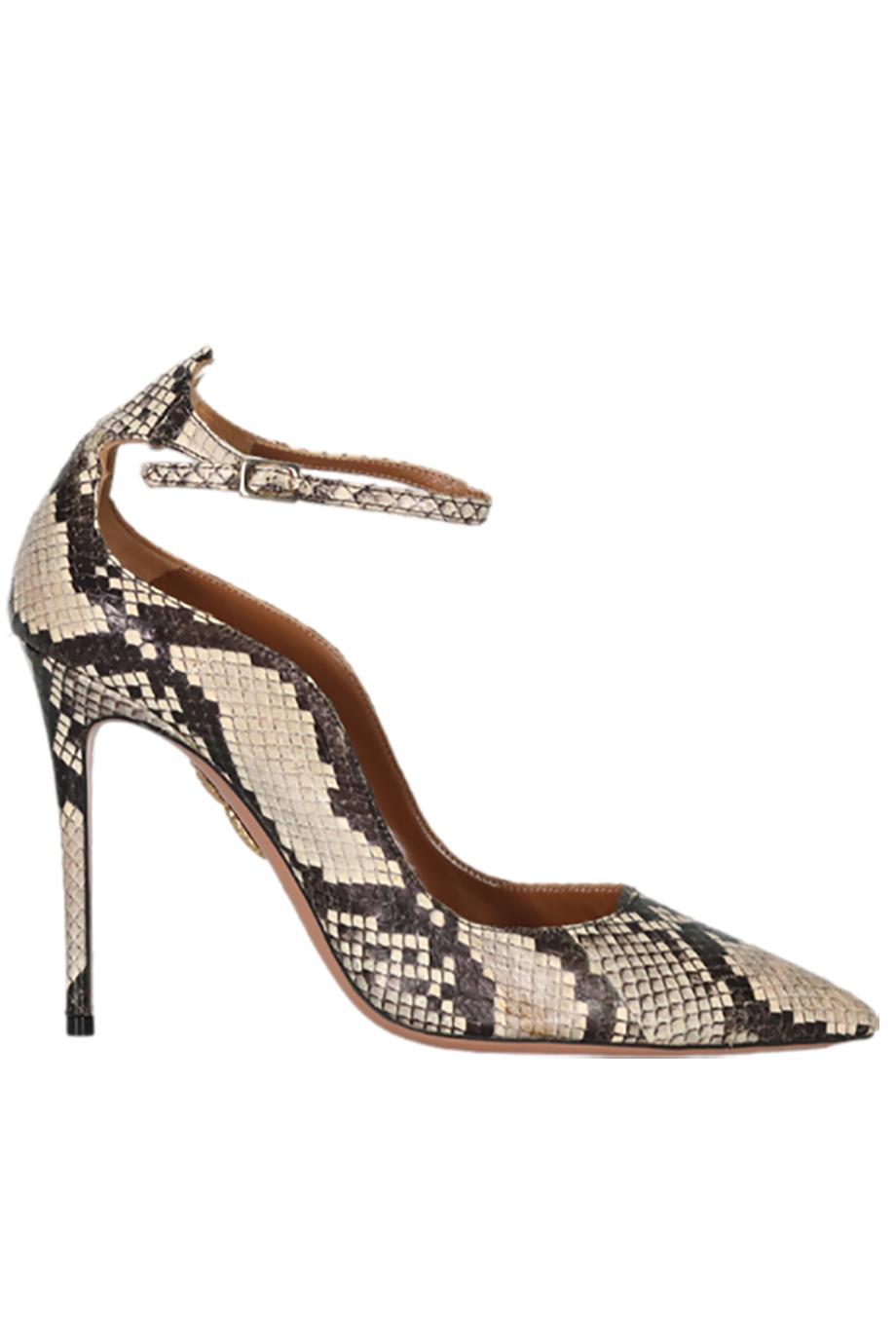 AQUAZZURA PYTHON PUMPS EU 38.5 UK 5.5 US 8.5