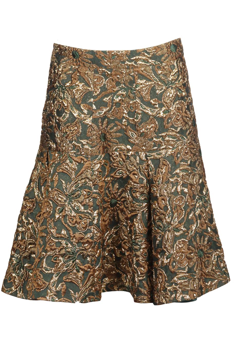 DOLCE AND GABBANA SILK BLEND MINI SKIRT IT 44 UK 12