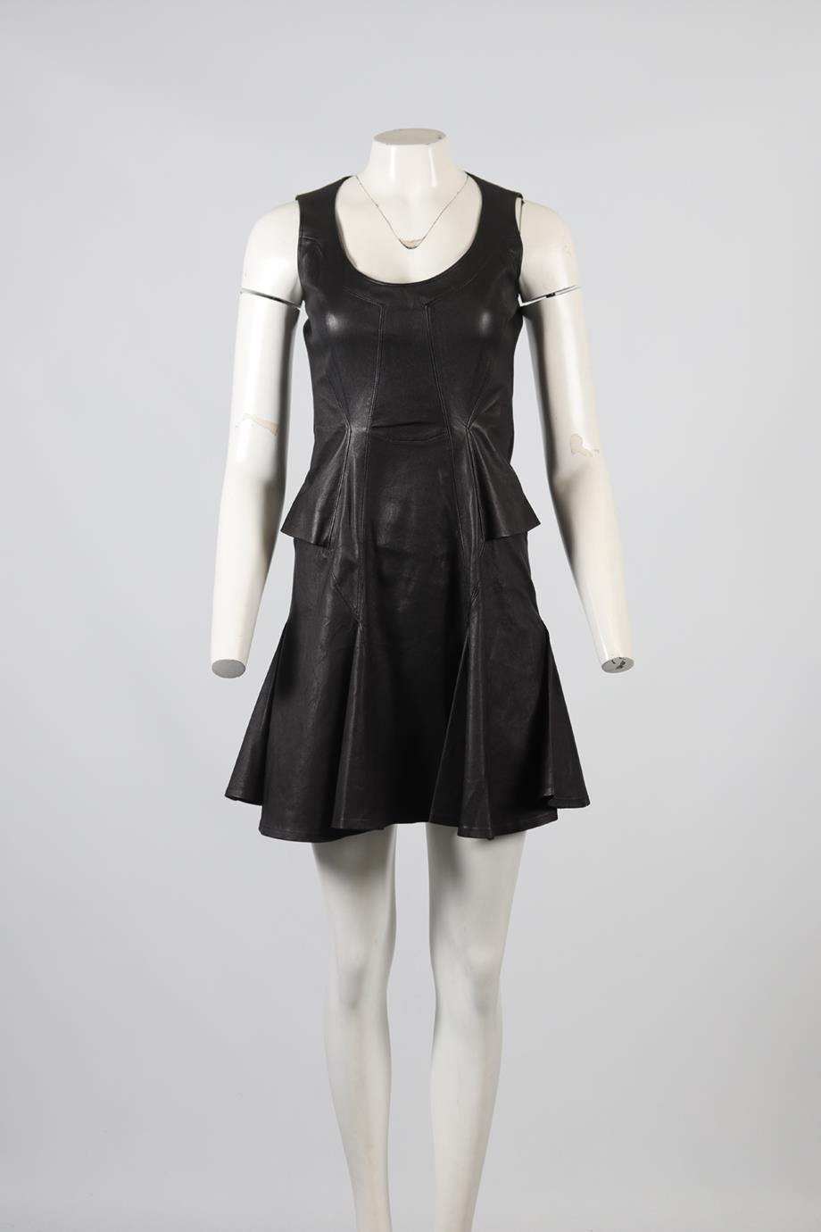 GIVENCHY LEATHER MINI DRESS FR 38 UK 10