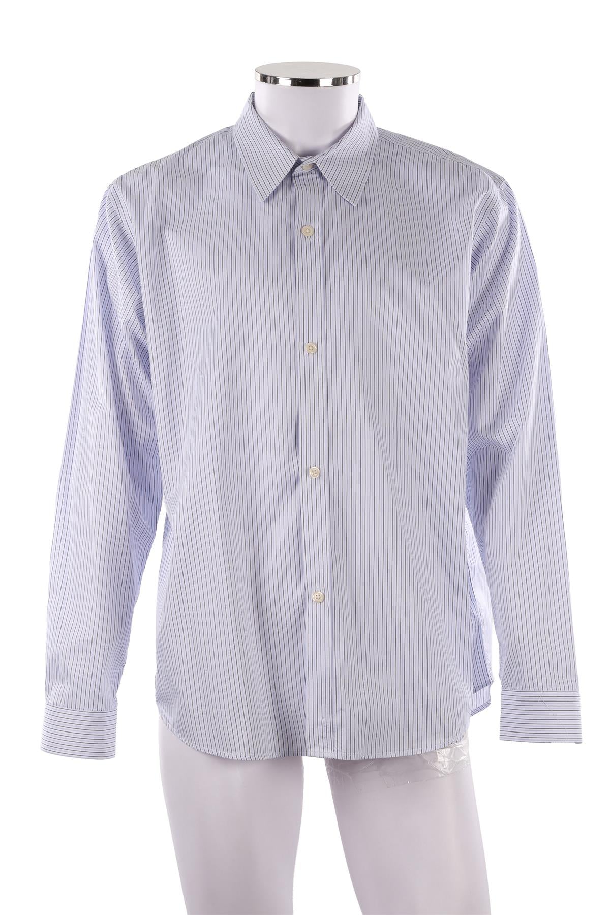 BLUE MEN'S COTTON SHIRT