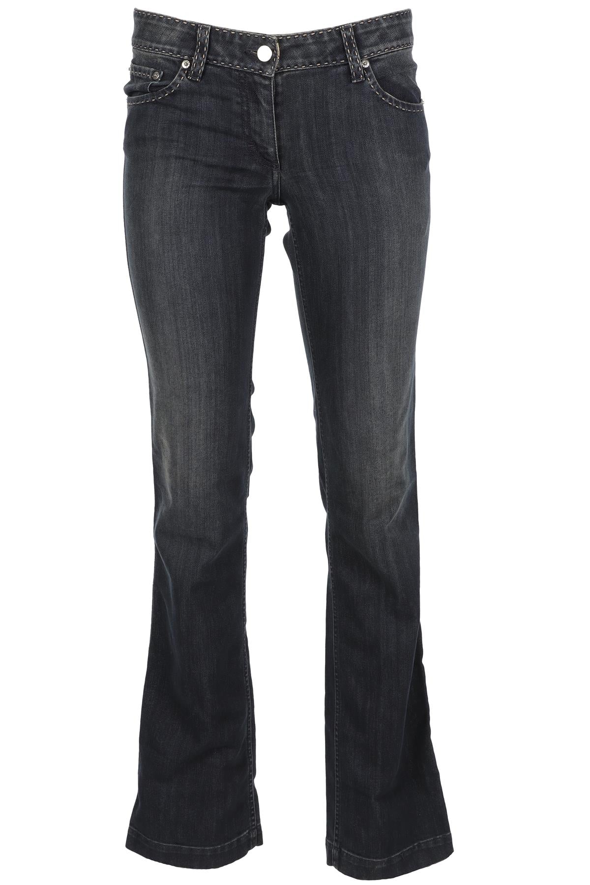 FENDI NAVY STRAIGHT LEG JEANS IT 40 UK 8