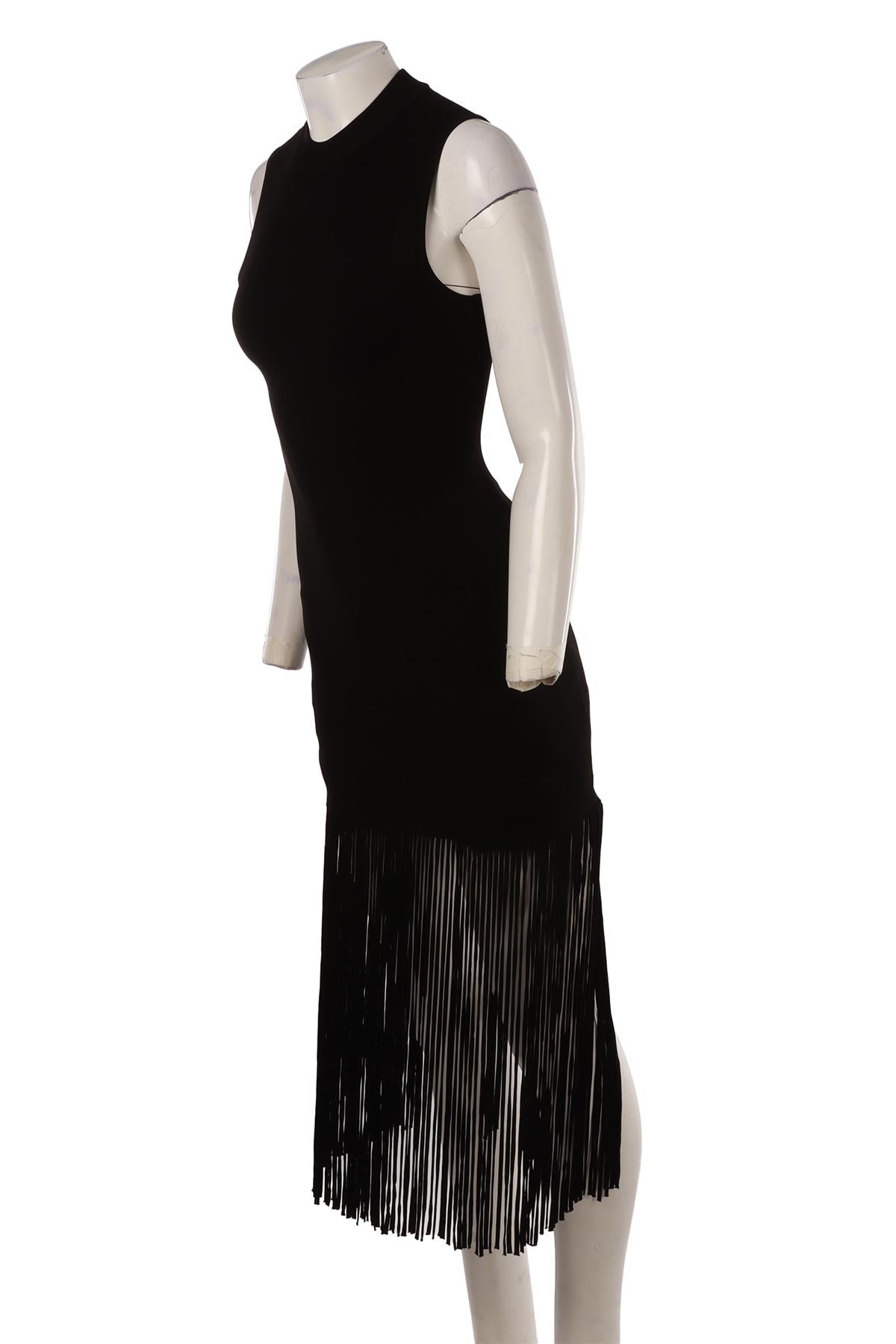 BLACK JERSEY MIDI DRESS