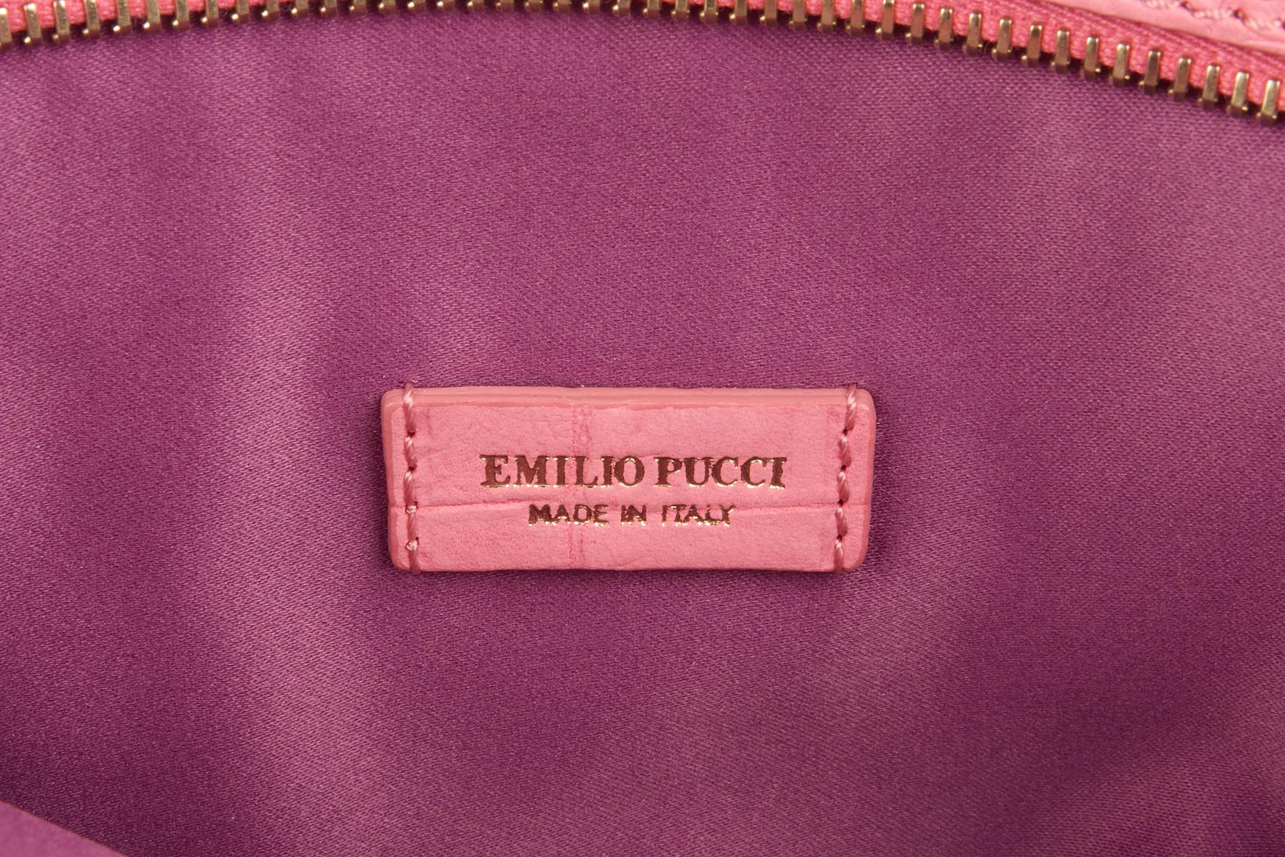 EMILIO PUCCI PINK NUBUCK CLUTCH