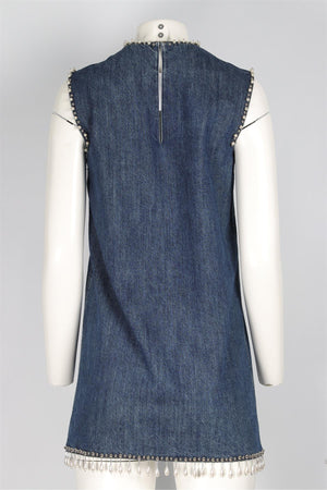 MIU MIU BLUE DENIM MINI DRESS IT 38 UK 6