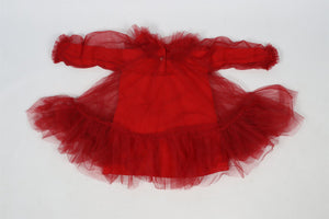 MONNALISA RED KIDS GRILS TULLE DRESS 3 YEARS