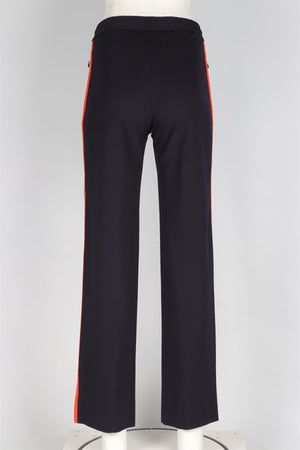 ME+EM NAVY JERSEY STRAIGHT LEG PANTS UK 6