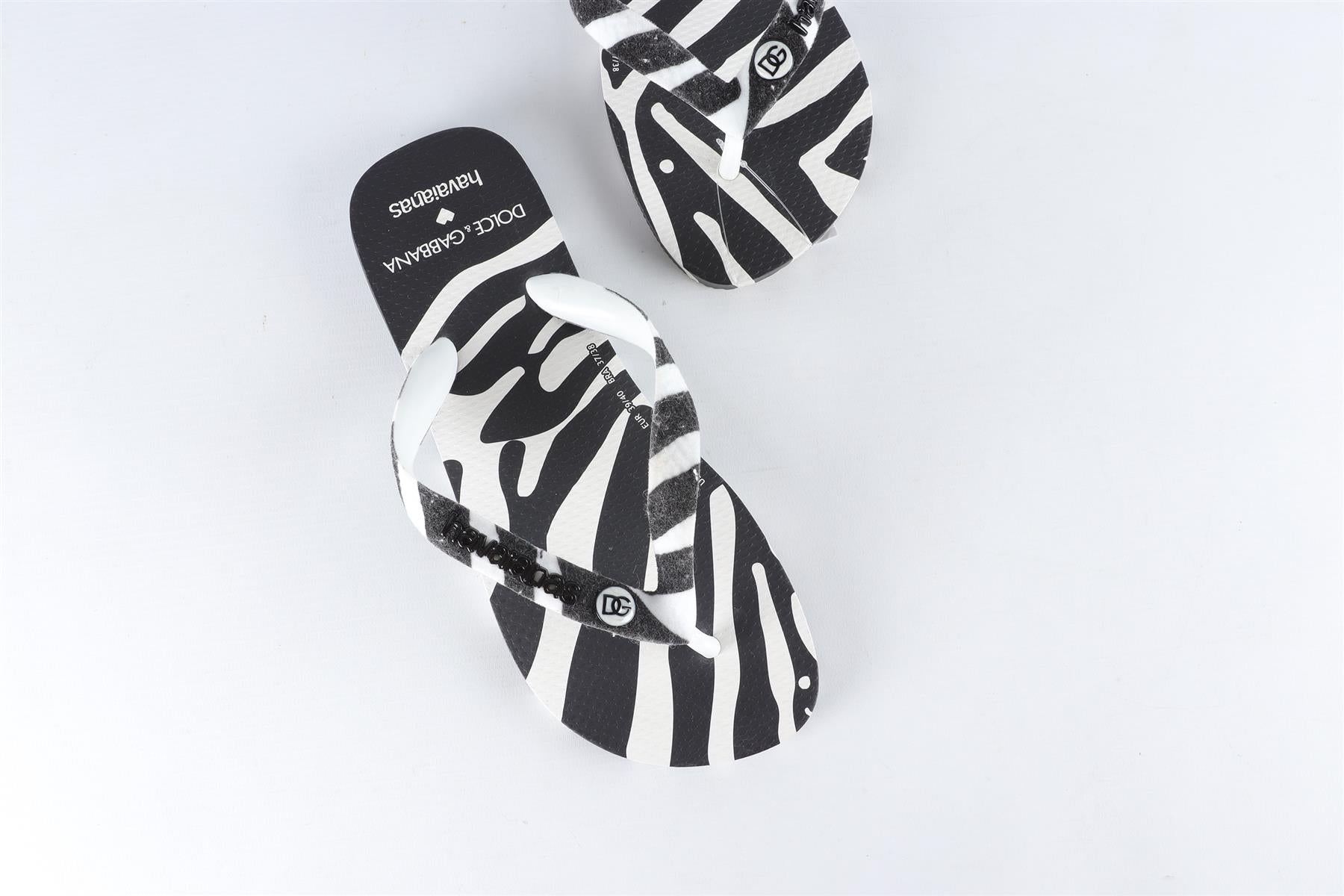 DOLCE & GABANNA + HAVAIANAS RUBBER FLIP FLOPS EU 39-40 UK 6-7 US 9-10)