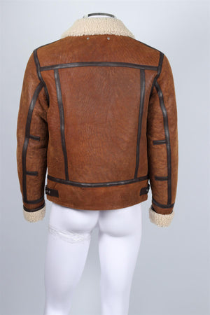 PAUL SMITH MEN'S BROWN SUEDE COAT MEDIUM