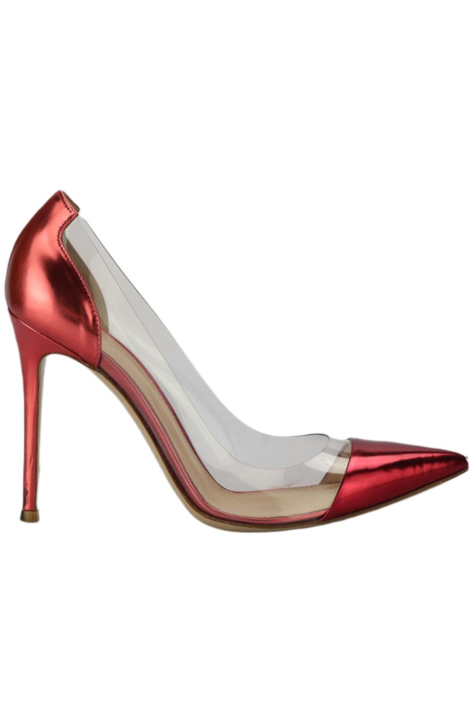 GIANVITO ROSSI PVC AND PATENT LEATHER PUMPS EU 37.5 UK 4.5 US 7.5