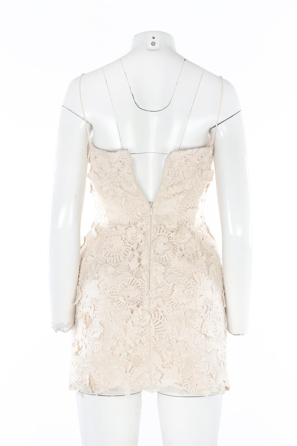 MAGDA BUTRYM + H&M CREAM LACE MINI DRESS FR 36 UK 8