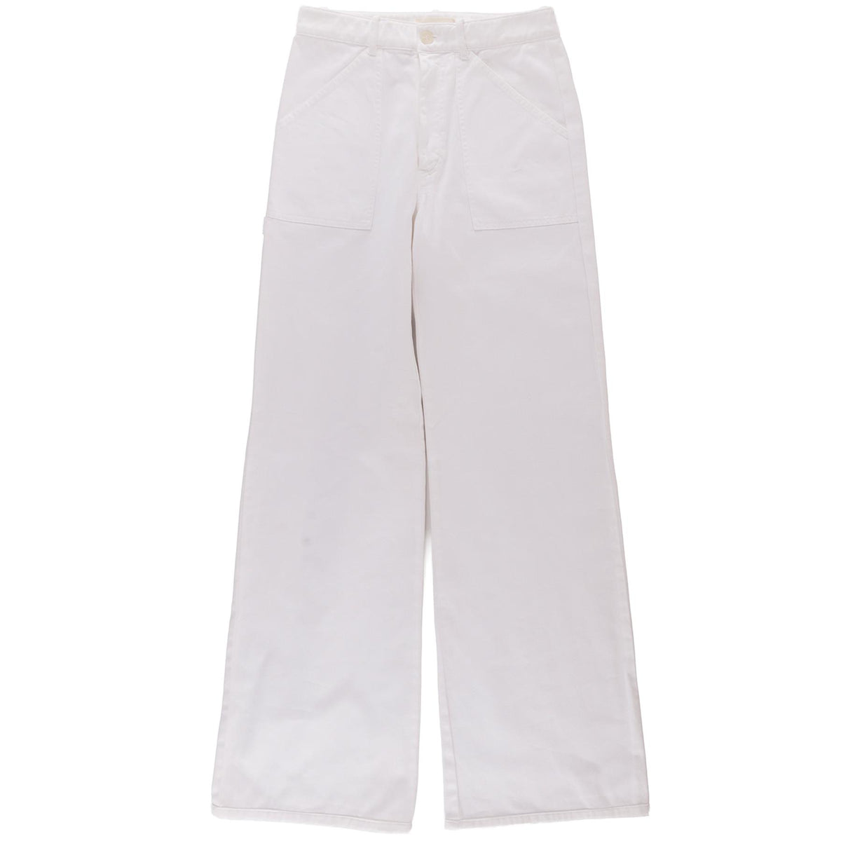 NILI LOTAN WHITE COTTON WIDE LEG PANTS US 2 UK 6