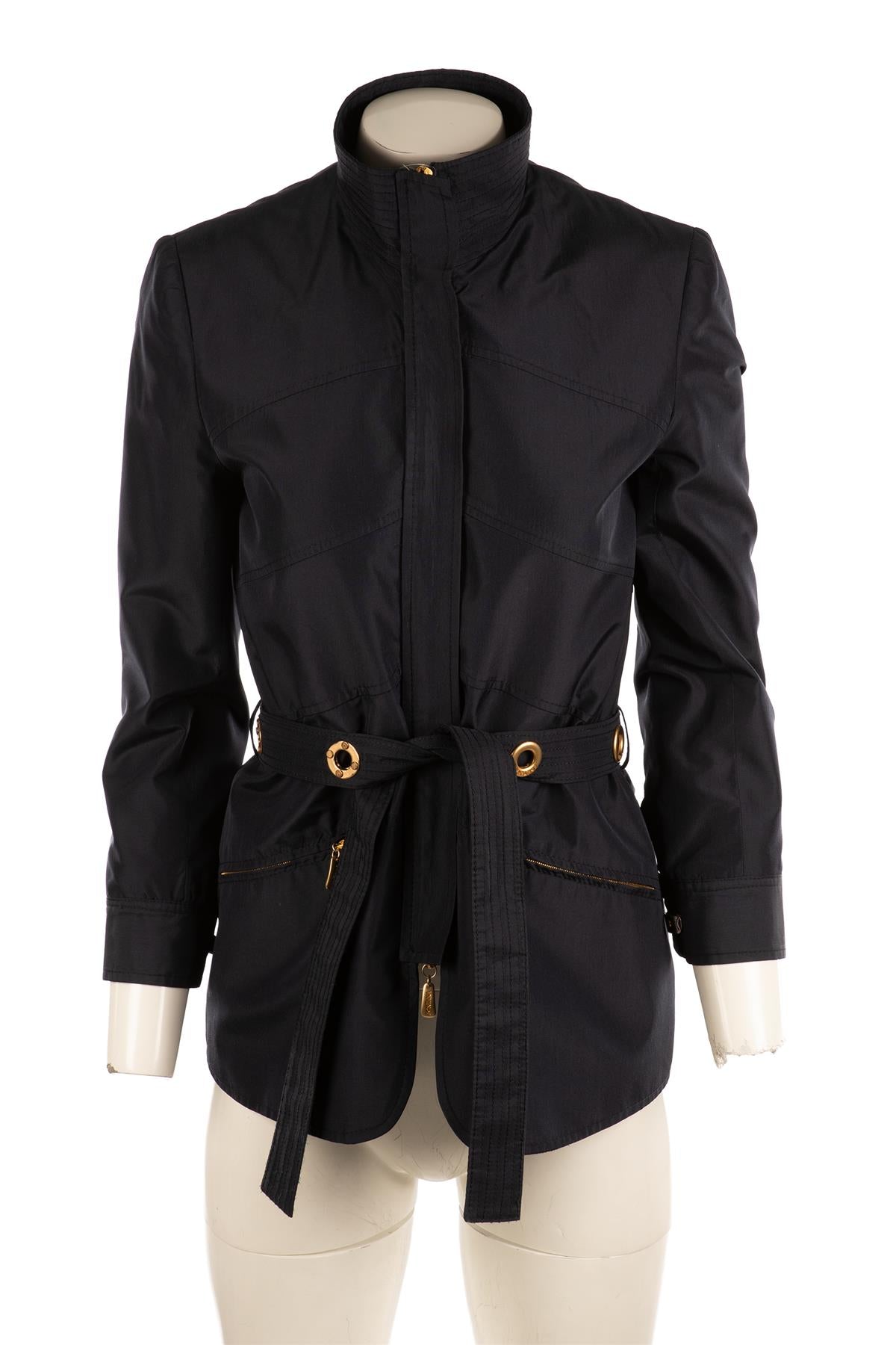 FONTANA COUTURE NAVY SHELL JACKET IT 40 UK 8