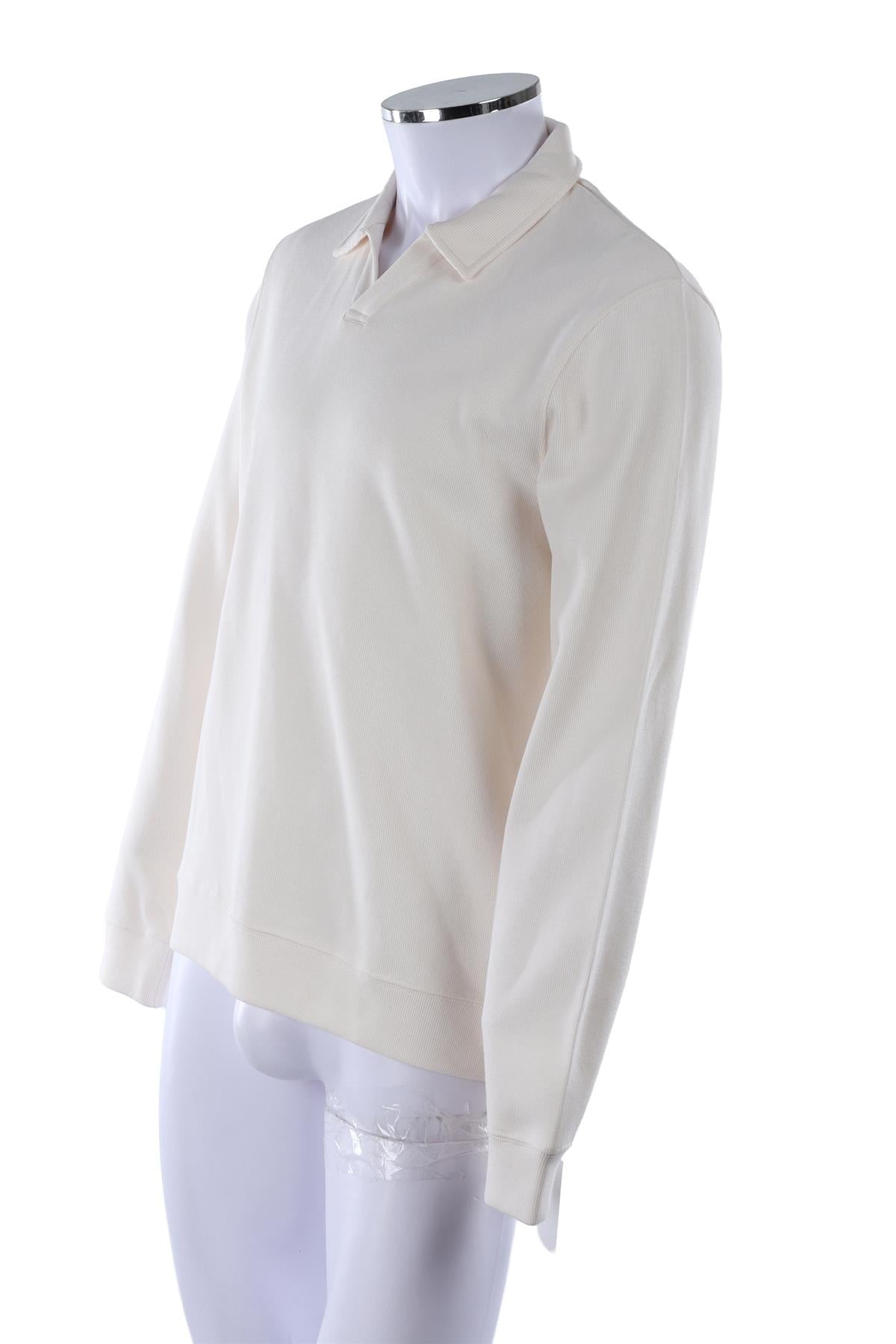 WHITE MEN'S COTTON SWEATSHIRT