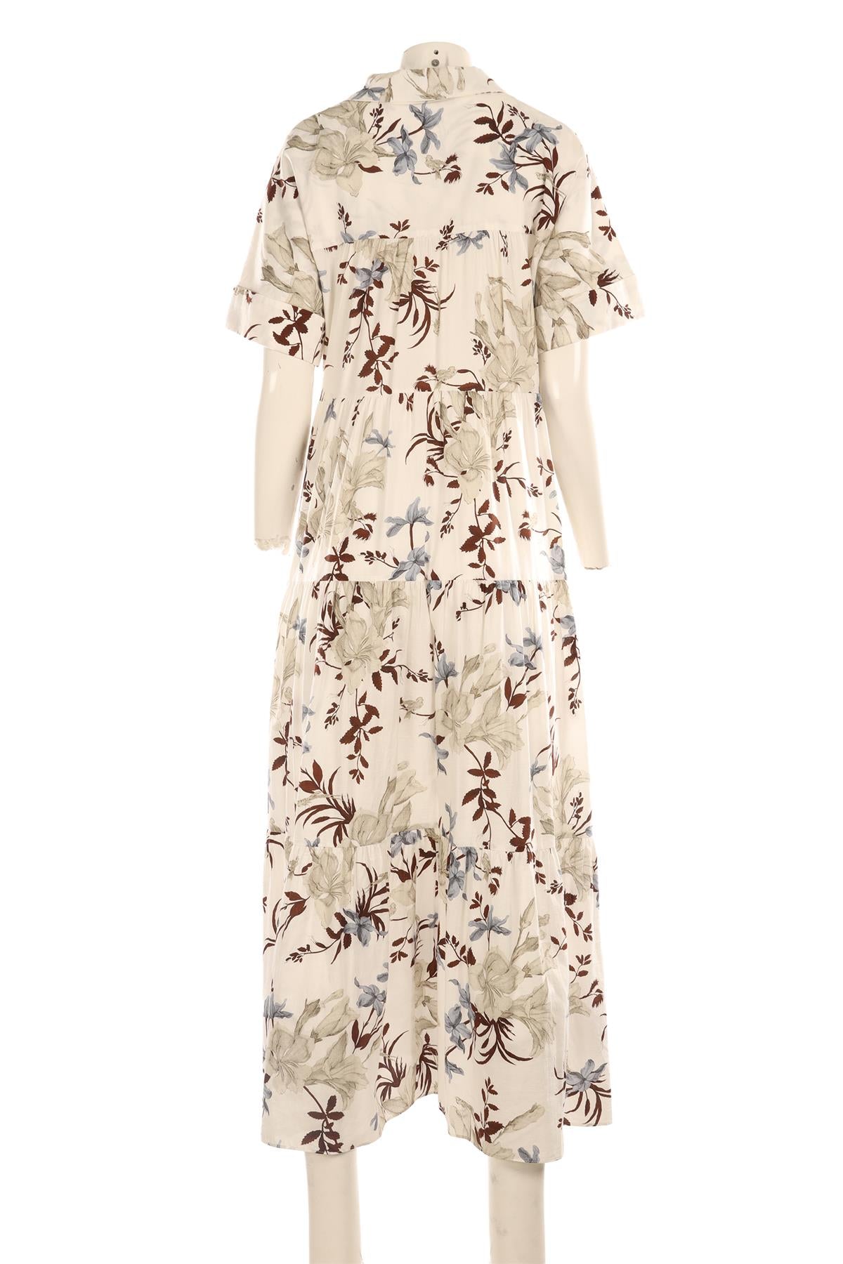 ERDEM WHITE COTTON MAXI DRESS UK 14 US 10 FR 42