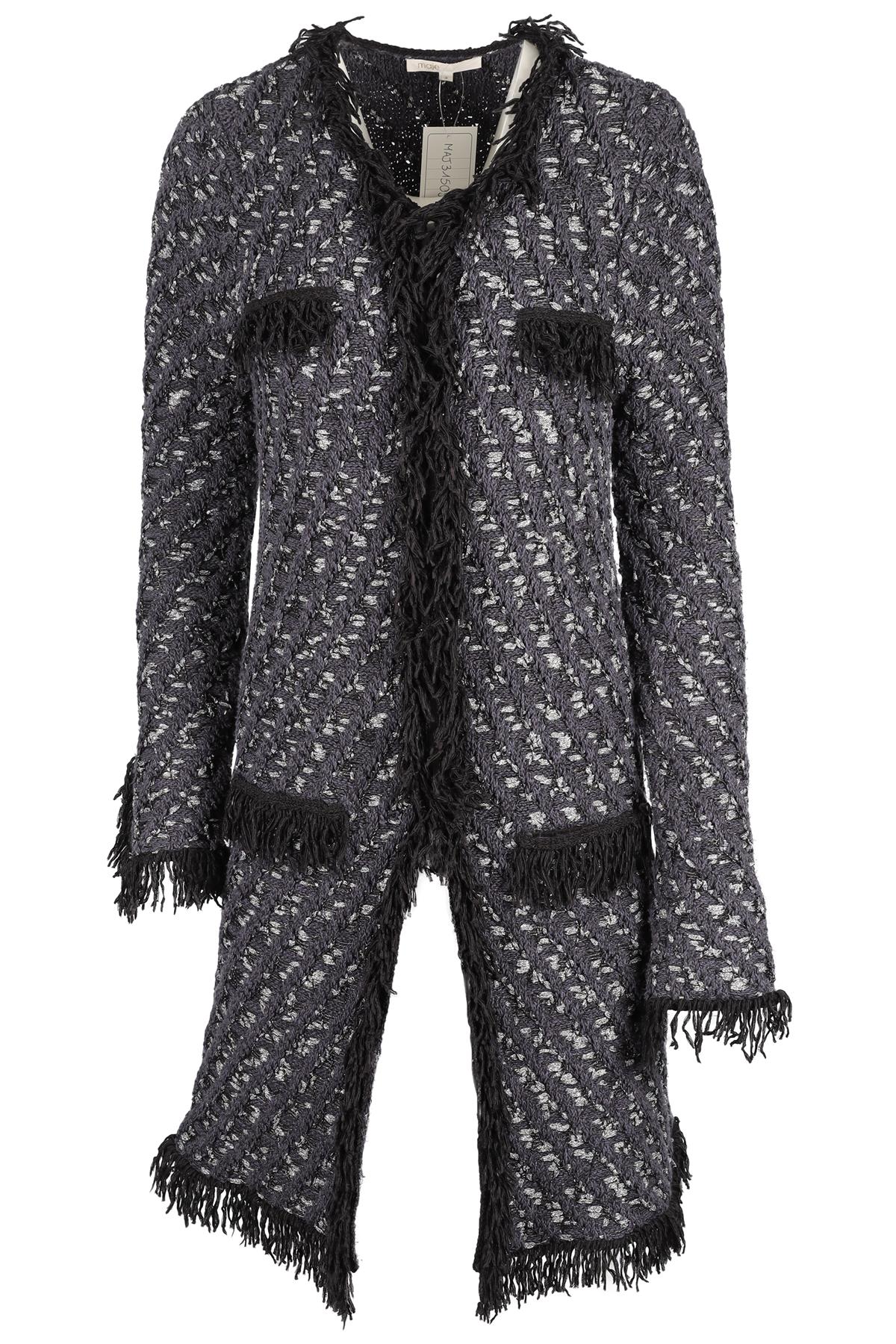 MAJE BLUE WOOL CARDIGAN LARGE