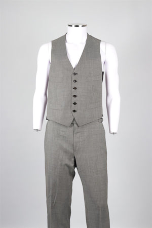 TOM FORD GREY WOOL THREE PIECE SUIT IT 48 UK 38