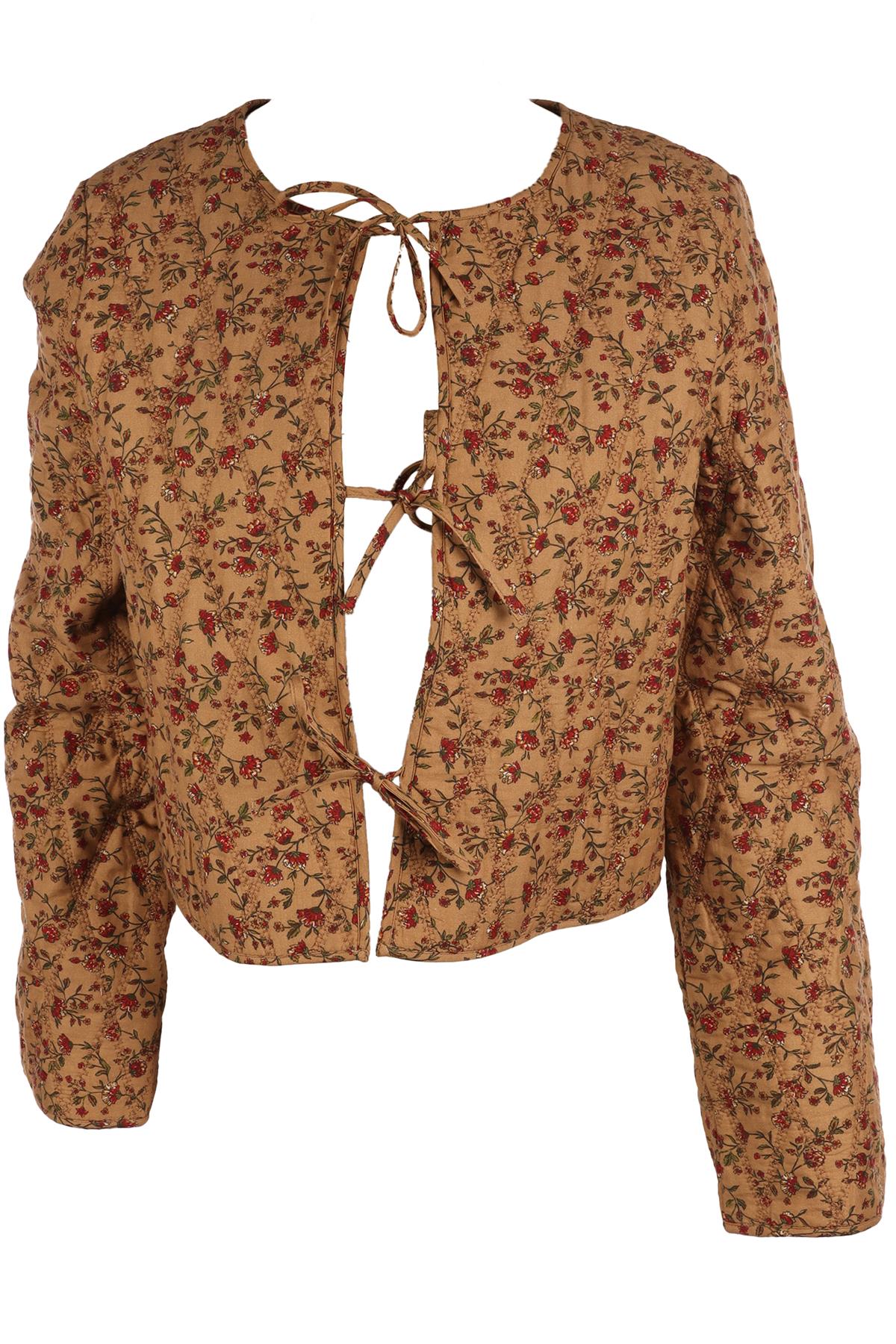 SEZANE BROWN COTTON JACKET FR 38 UK 10