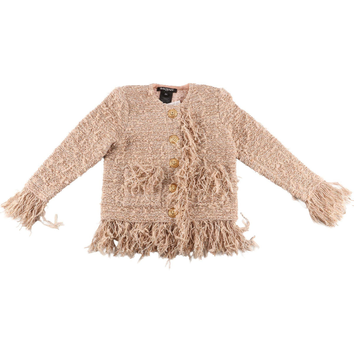 BALMAIN NUDE KIDS GIRLS JACKET 6 YEARS