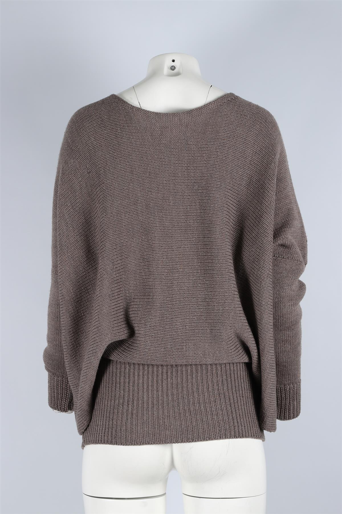 JOSEPH TRICOT TAUPE WOOL SWEATER SMALL