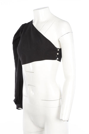 MÀGALA BLACK LINEN TOP SMALL