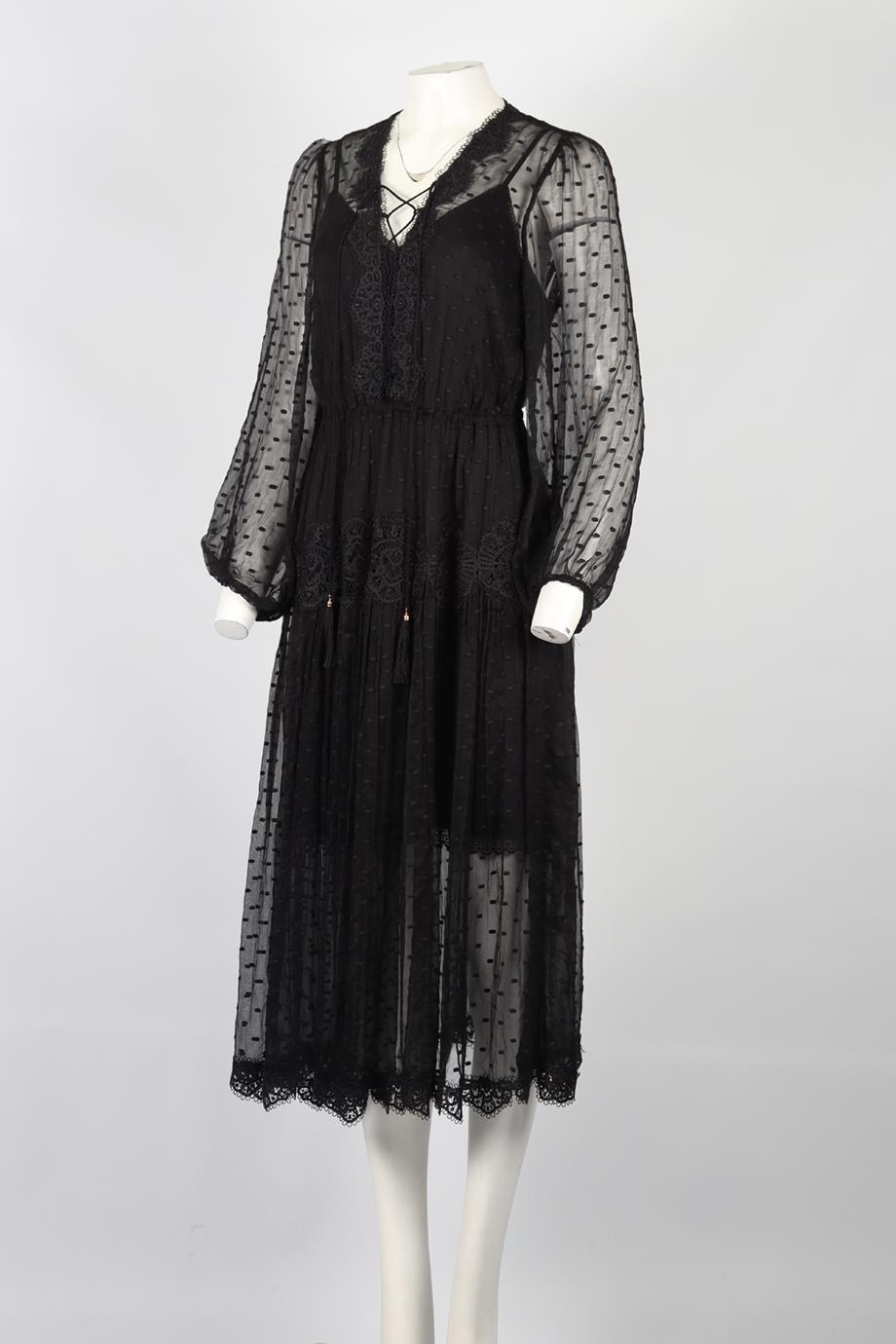 ZIMMERMANN SILK MIDI DRESS UK 12