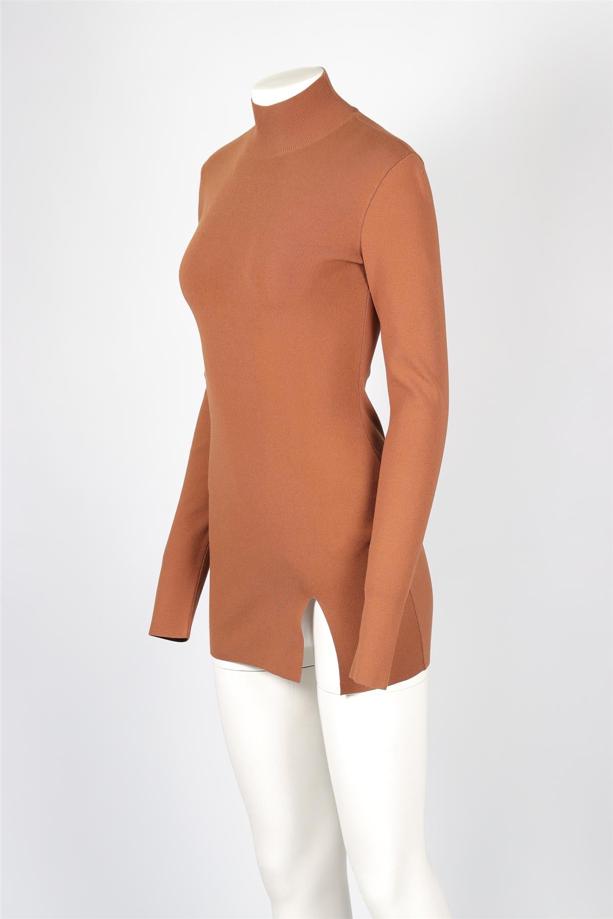 ZEYNEP ARCAY BROWN KNIT MINI DRESS UK 8