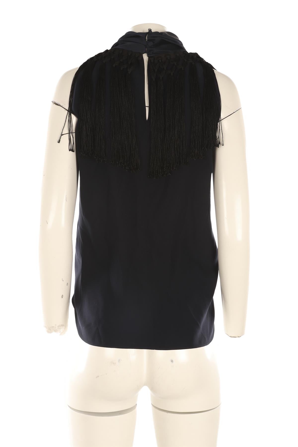 ALTUZARRA NAVY SILK TOP IT 38 UK 6