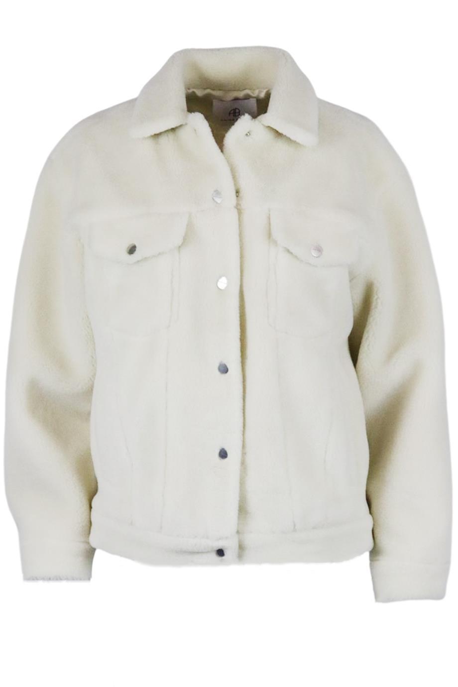 ANINE BING OVERSIZED FAUX SHEARLING JACKET SMALL