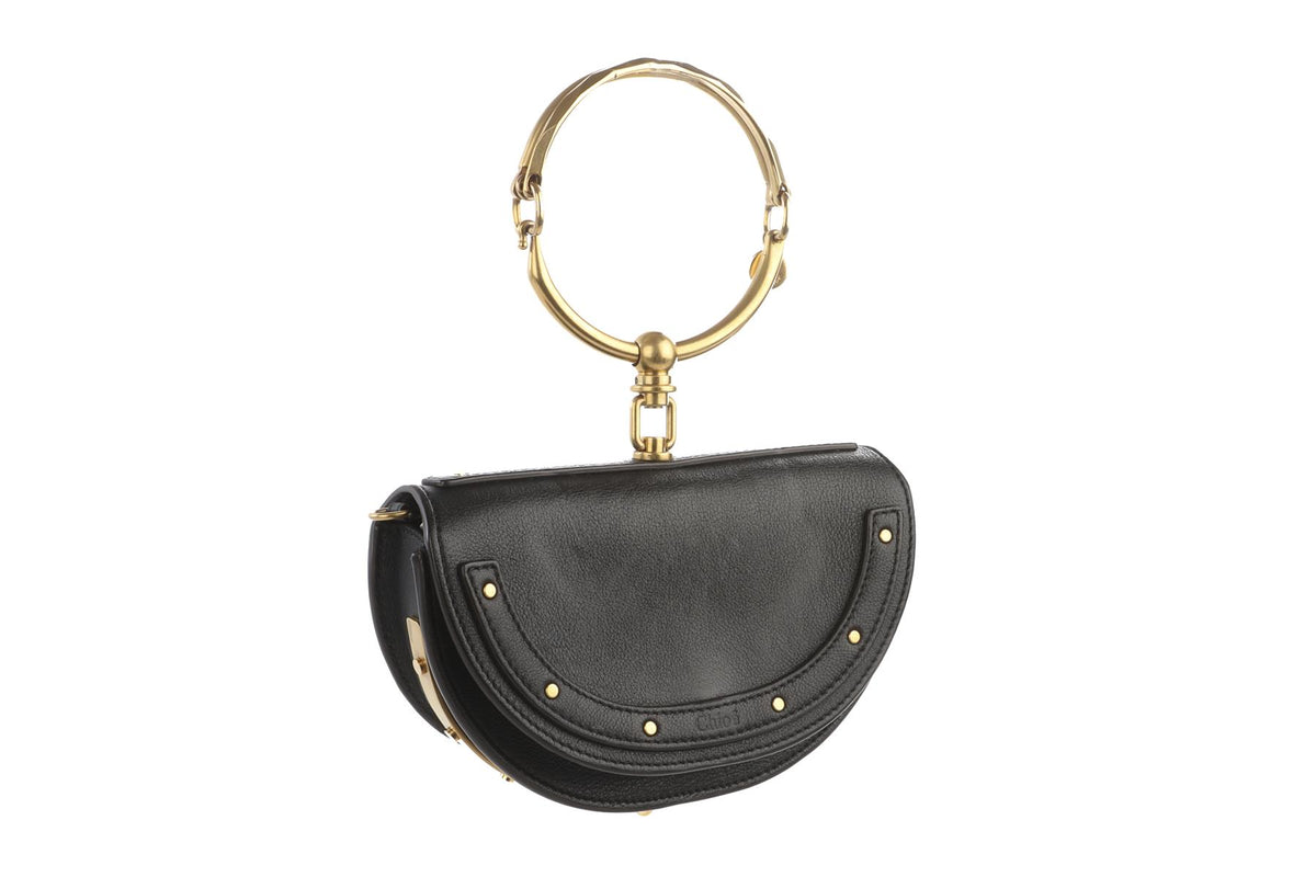CHLOÉ BLACK NILE SMALL LEATHER TOTE BAG