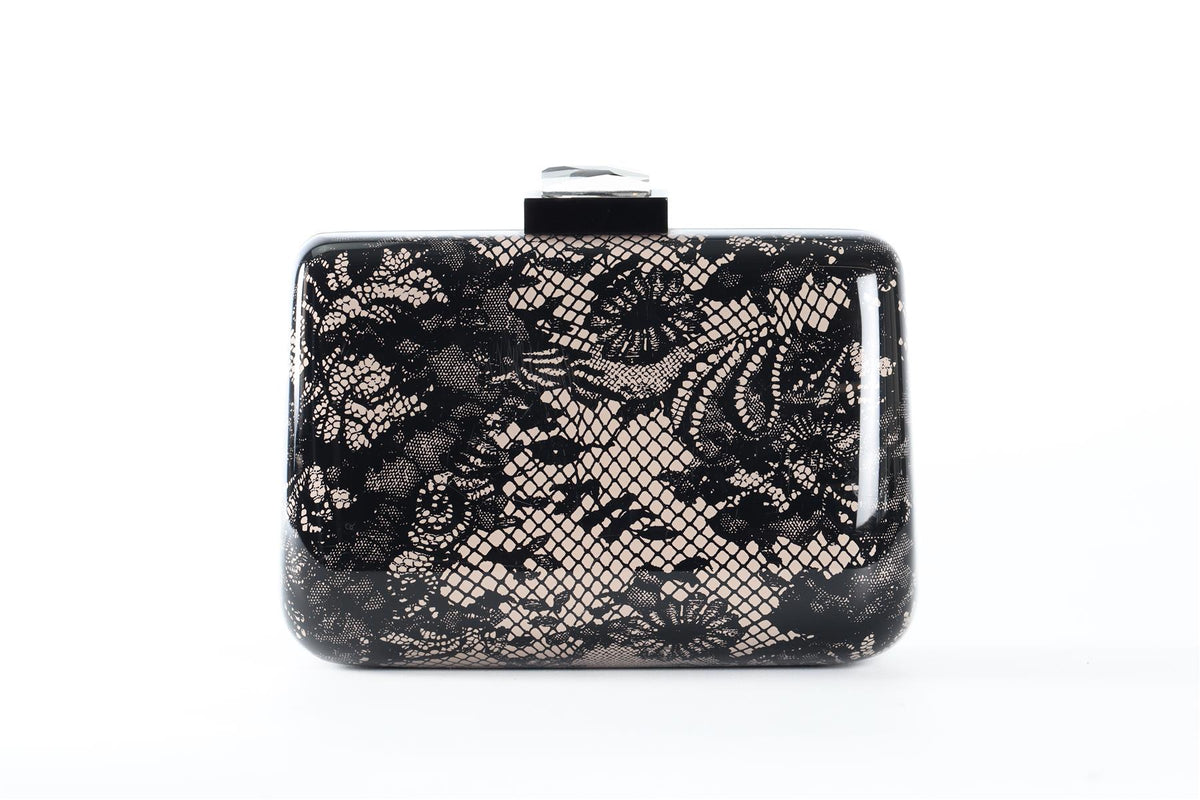 JIMMY CHOO NUDE PERSPEX CLUTCH