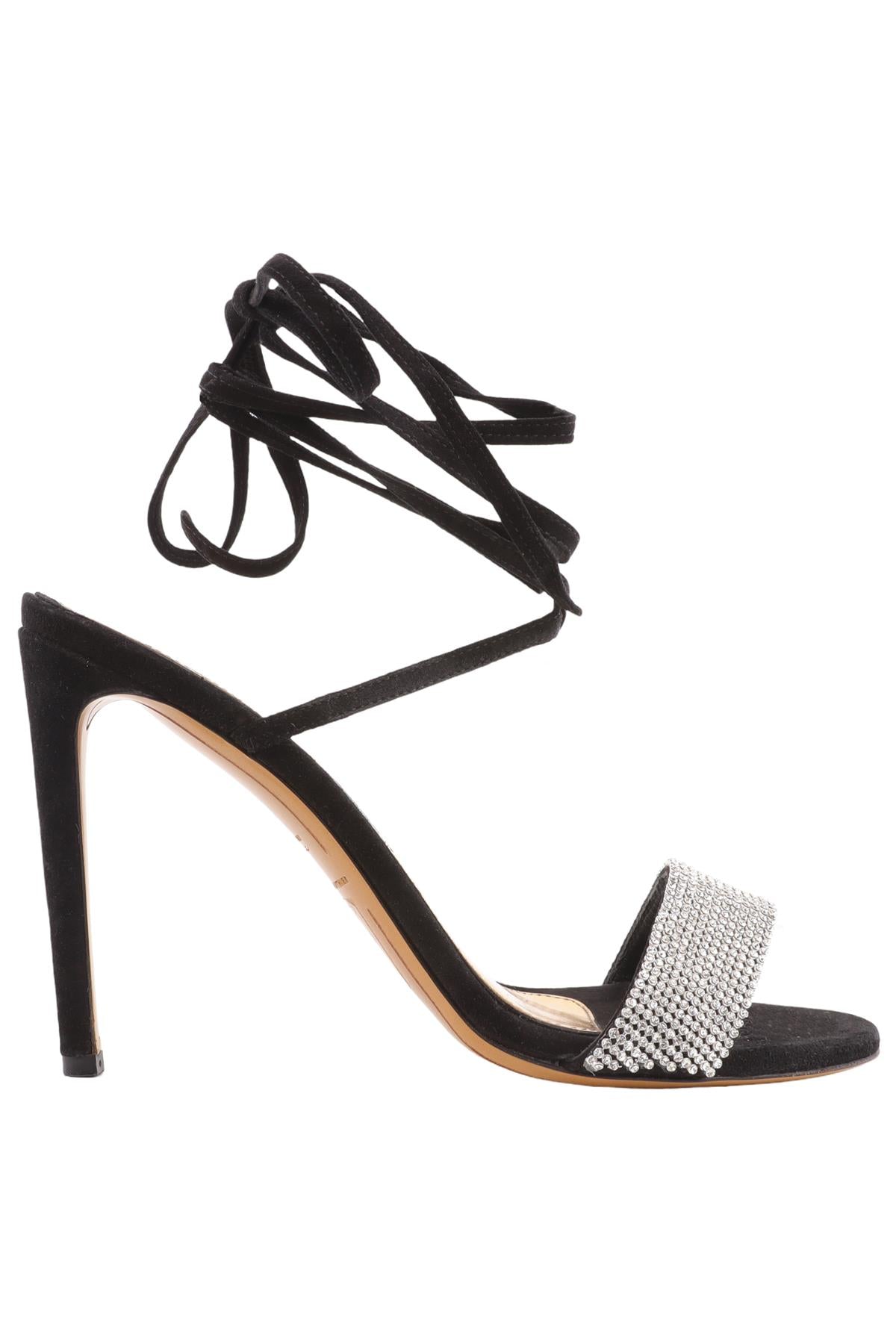 ALEXANDRE VAUTHIER BLACK SUEDE SANDALS EU 37 UK 4 US 7